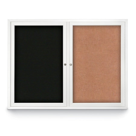 United Visual Products Corkboard, Pearl/Bronze, 96" x 48" UV420I-BRONZE-PEARL